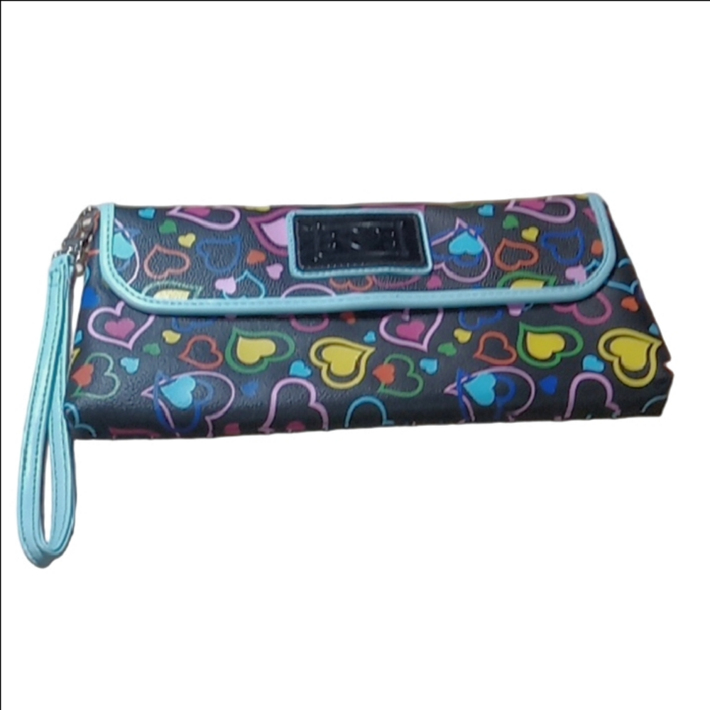 ( 403) Colorful Heart Pattern Phone Wallet